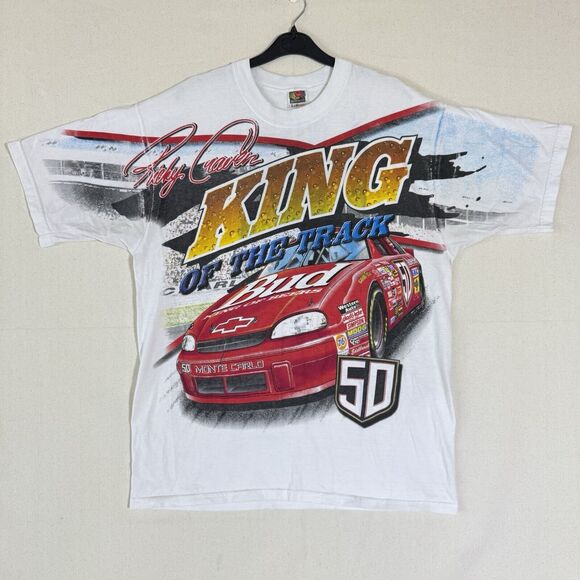 Vintage Ricky Craven Budweiser Nascar all over print shirt 1999 Size Large - Picture 1 of 11